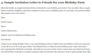 Write a letter to invite your friend to your birthday party