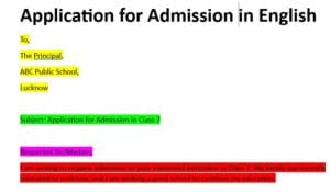 ✍️ Application for School Admission (Hindi-English Format) – Full Guide with Sample 1 Application for School Admission